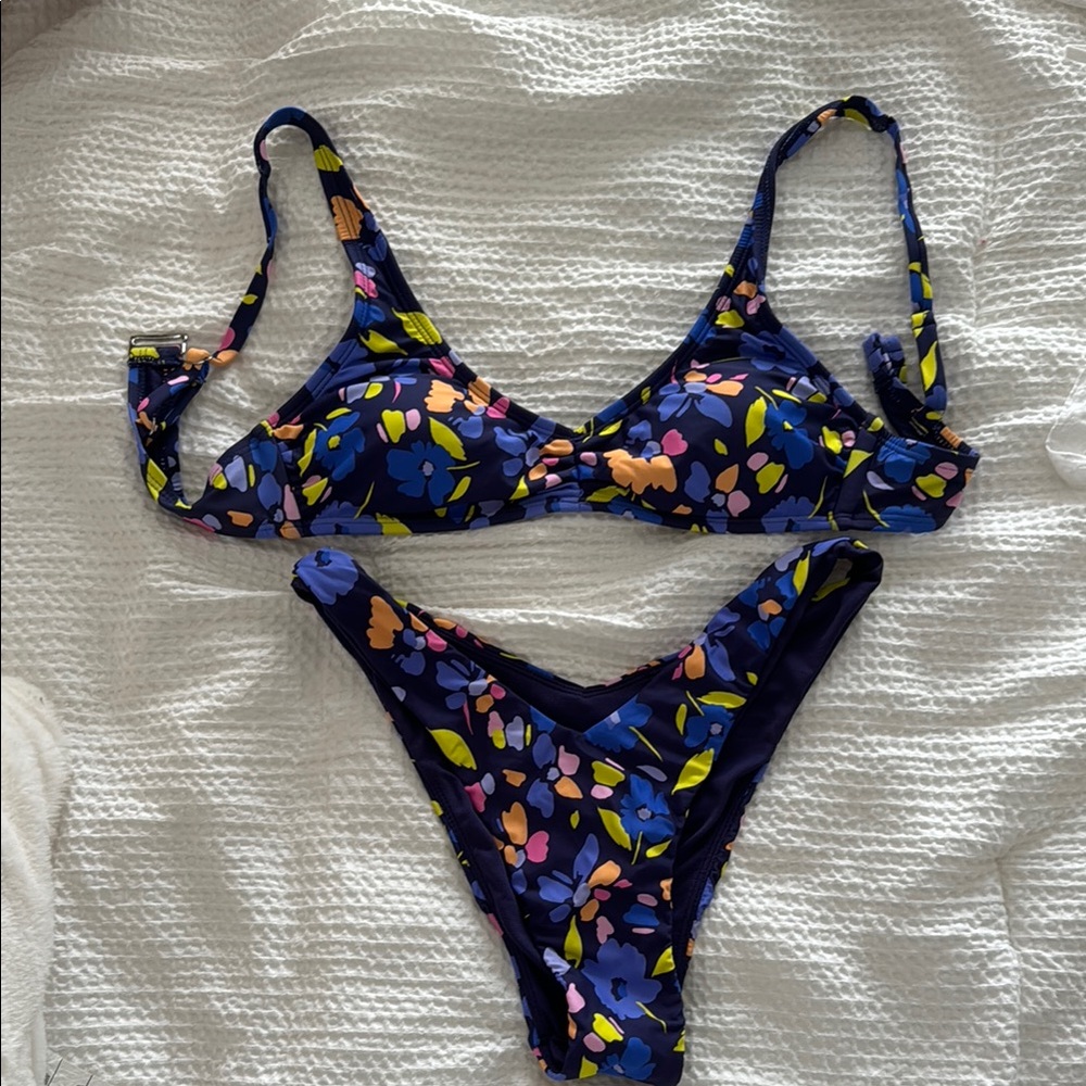 Lulu's Floral Blue Bikini